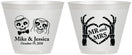 Custom Wedding 9 oz Wine Frosted Cups - Mr And Mrs Halloween | 206