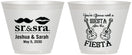 Custom Wedding 9 oz Wine Frosted Cups - Siesta Fiesta Sr Sra | 208