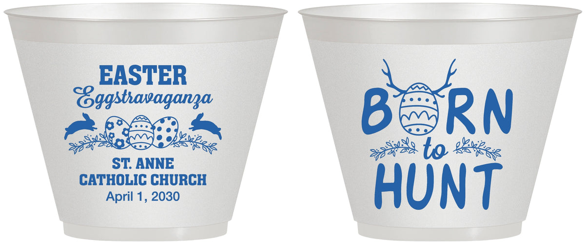 Custom Easter 9 oz Wine Frosted Cups - Born To Hunt | 210001