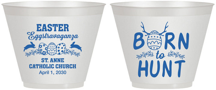 Custom Easter 9 oz Wine Frosted Cups - Born To Hunt | 210001