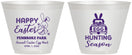 Custom Easter 9 oz Wine Frosted Cups - Egg Hunting Bunny | 210004