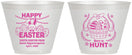 Custom Easter 9 oz Wine Frosted Cups - Born To Hunt Bunny | 210007