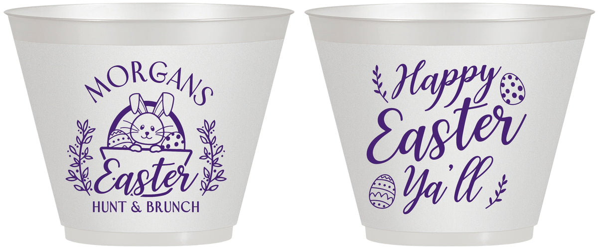 Custom Easter 9 oz Wine Frosted Cups - Easter Bunny | 210010