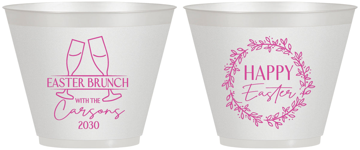 Custom Easter 9 oz Wine Frosted Cups - Brunch | 210015