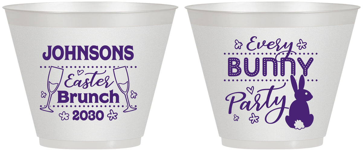 Custom Easter 9 oz Wine Frosted Cups - Every Bunny Party | 210016