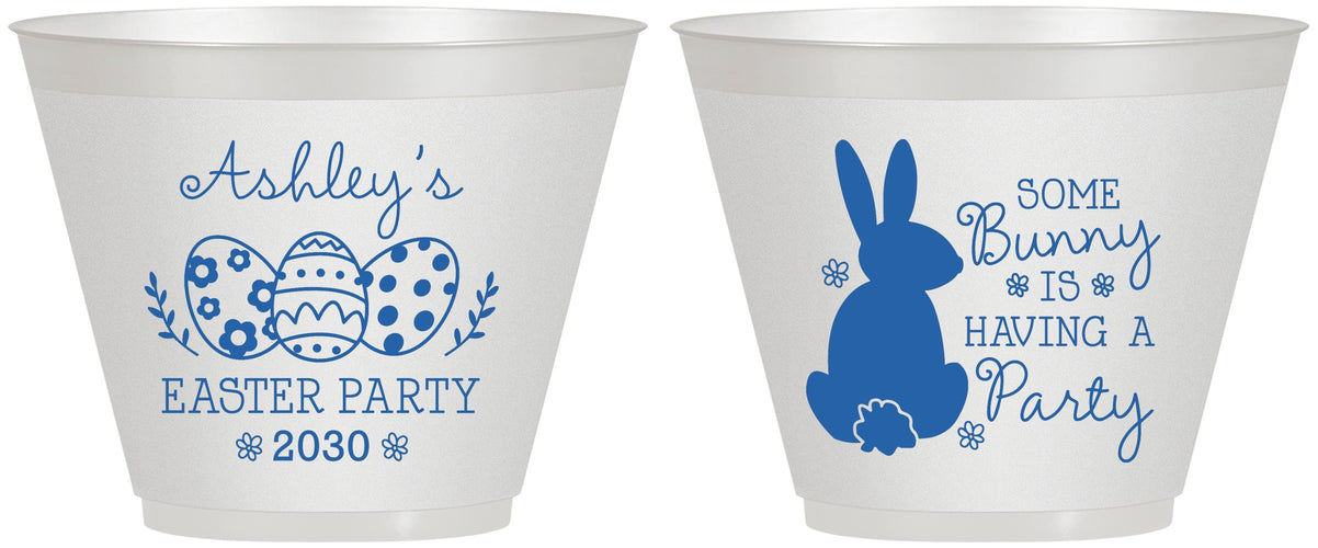 Custom Easter 9 oz Wine Frosted Cups - Bunny Eggs | 210017