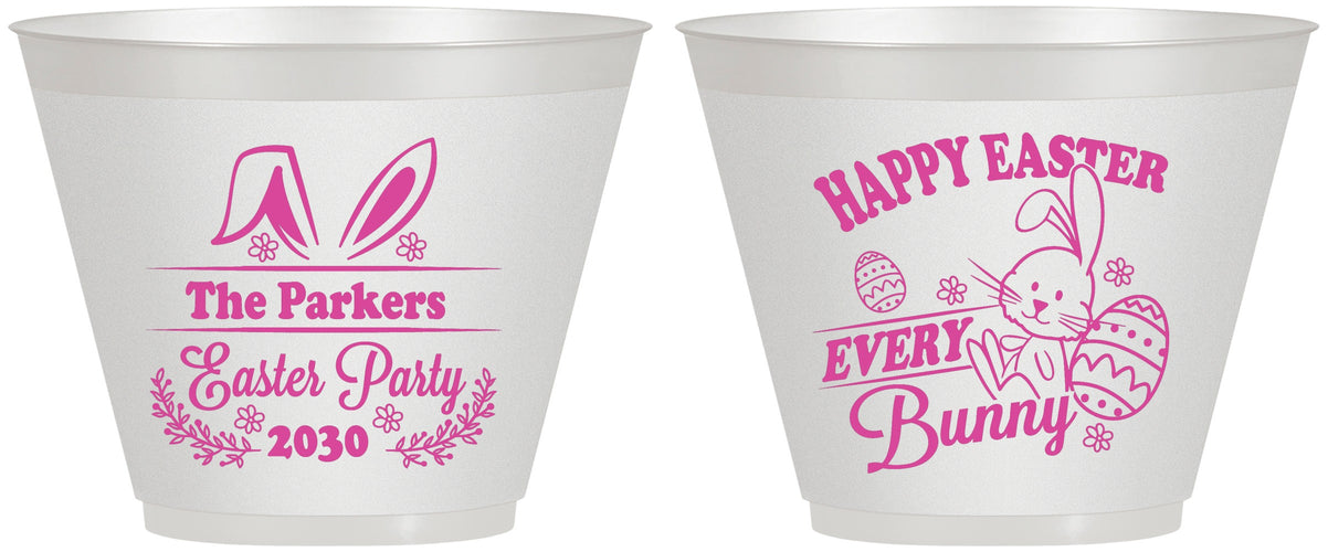 Custom Easter 9 oz Wine Frosted Cups - Bunny Eggs | 210019