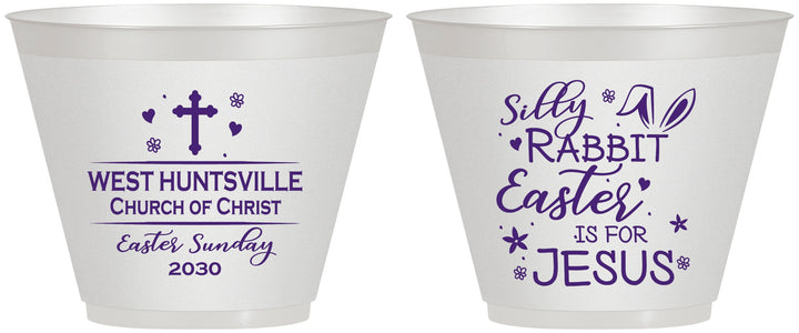 Custom Easter 9 oz Wine Frosted Cups - Easter Is For Jesus | 210022