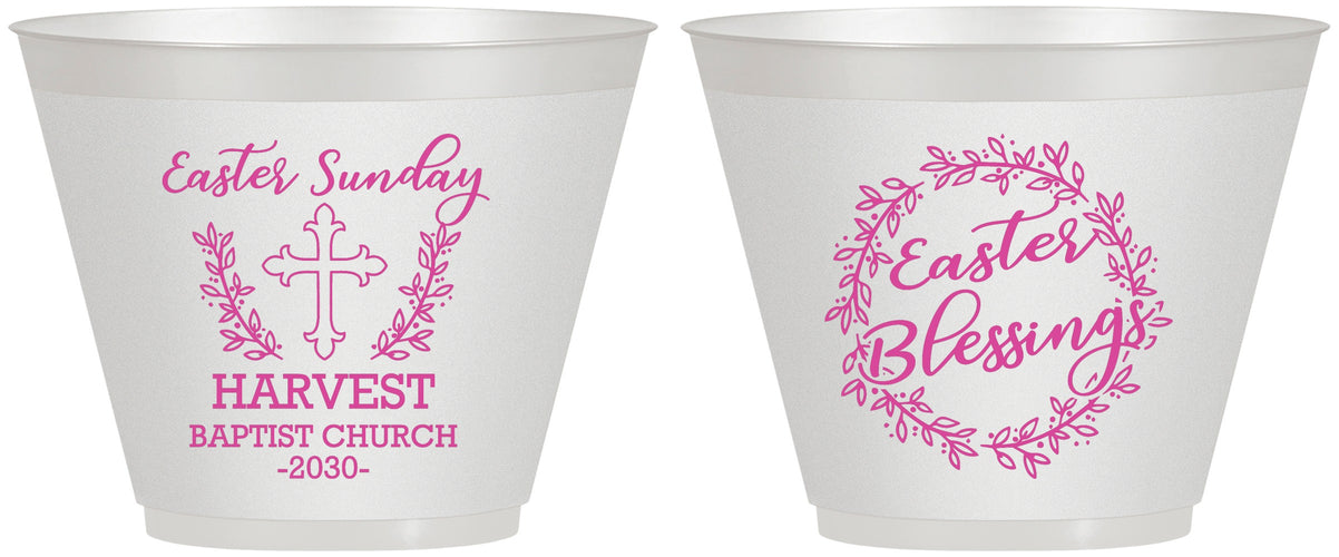 Custom Easter 9 oz Wine Frosted Cups - Easter Sunday Church | 210023