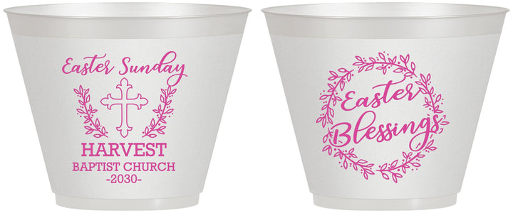Custom Easter 9 oz Wine Frosted Cups - Easter Sunday Church | 210023