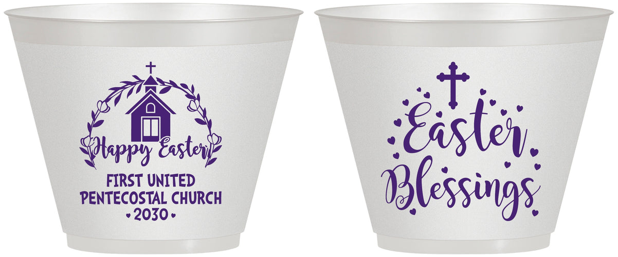 Custom Easter 9 oz Wine Frosted Cups - Easter Blessings Church | 210024