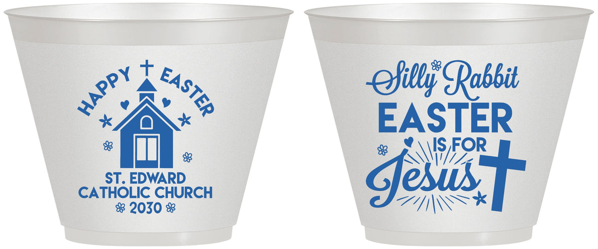Custom Easter 9 oz Wine Frosted Cups - Silly Rabbit | 210025