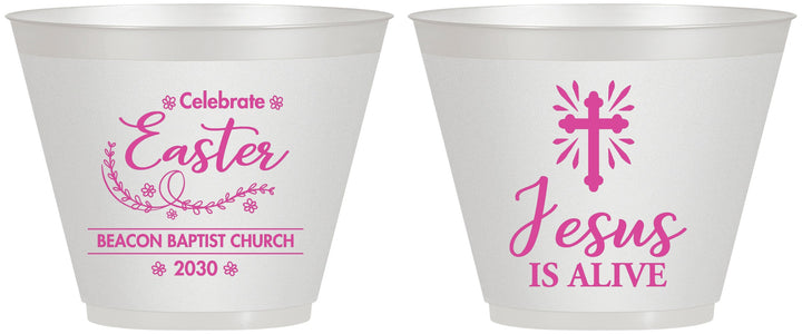 Custom Easter 9 oz Wine Frosted Cups - Jesus Is Alive | 210027