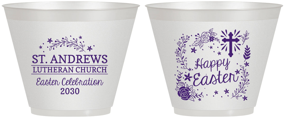 Custom Easter 9 oz Wine Frosted Cups - Easter Sunday | 210028