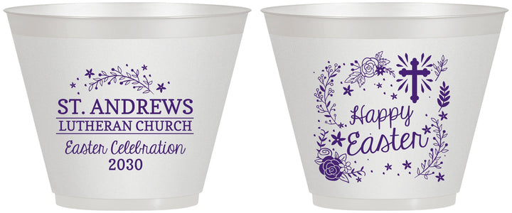Custom Easter 9 oz Wine Frosted Cups - Easter Sunday | 210028