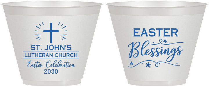 Custom Easter 9 oz Wine Frosted Cups - Easter Blessings Church | 210029