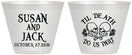 Custom Wedding 9 oz Wine Frosted Cups - Til Death Do Us Part | 213