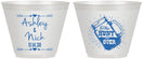 Custom Wedding 9 oz Wine Frosted Cups - The Hunt Is Over Mason Jar | 218