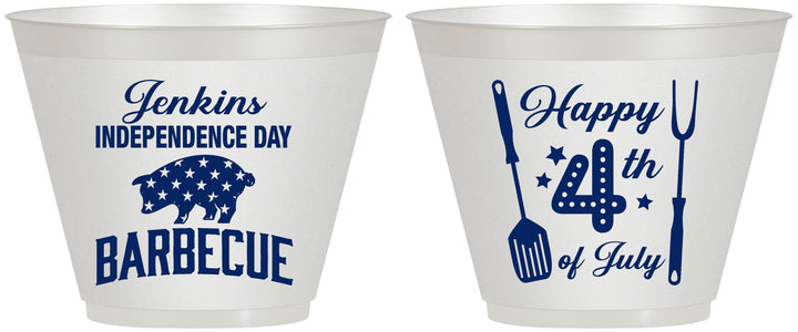 Custom 4th Of July 9 oz Wine Frosted Cups - Barbecue Bbq | 220001