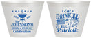 Custom 4th Of July 9 oz Wine Frosted Cups - Eat Drink Patriotic | 220003