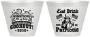 Custom 4th Of July 9 oz Wine Frosted Cups - Eat Drink Patriotic | 220004