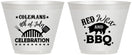 Custom 4th Of July 9 oz Wine Frosted Cups - Red White Bbq | 220008