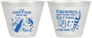 Custom 4th Of July 9 oz Wine Frosted Cups - Beach Red White Blue | 220019