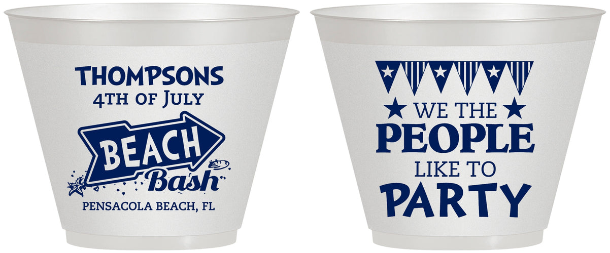 Custom 4th Of July 9 oz Wine Frosted Cups - We The People | 220025