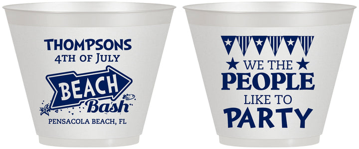 Custom 4th Of July 9 oz Wine Frosted Cups - We The People | 220025