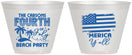 Custom 4th Of July 9 oz Wine Frosted Cups - Beach Merica Yall | 220027