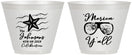 Custom 4th Of July 9 oz Wine Frosted Cups - Beach Merica Yall | 220028