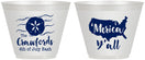 Custom 4th Of July 9 oz Wine Frosted Cups - Beach Merica Yall | 220029