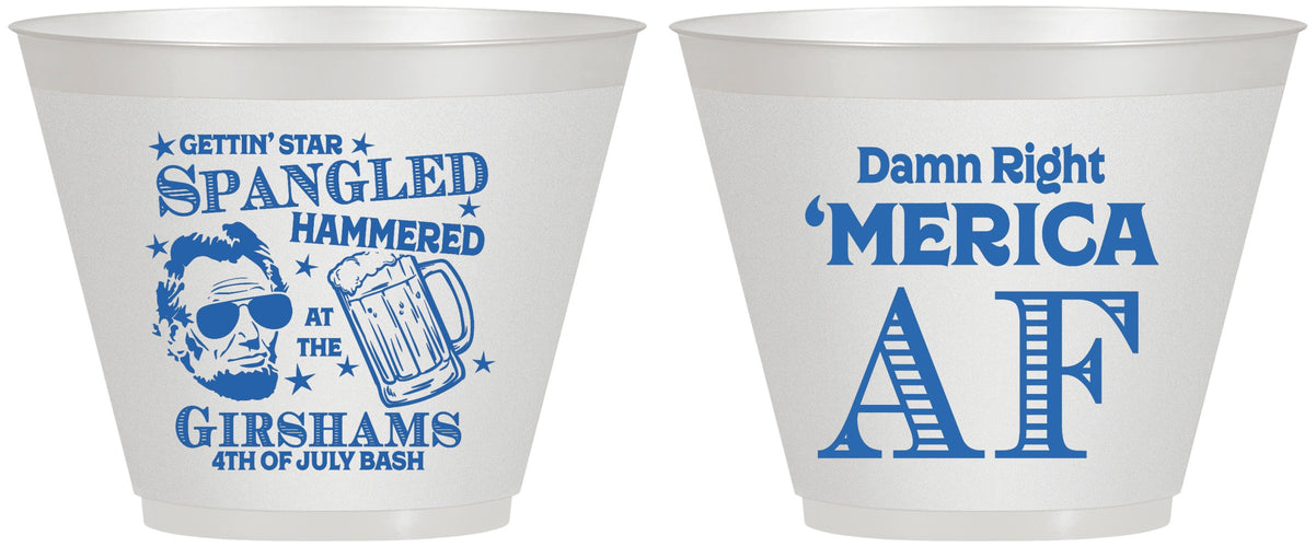Custom 4th Of July 9 oz Wine Frosted Cups - Merica Af | 220031