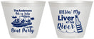 Custom 4th Of July 9 oz Wine Frosted Cups - Boat River | 220033