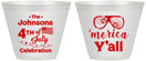 Custom 4th Of July 9 oz Wine Frosted Cups - Merica Yall | 220034