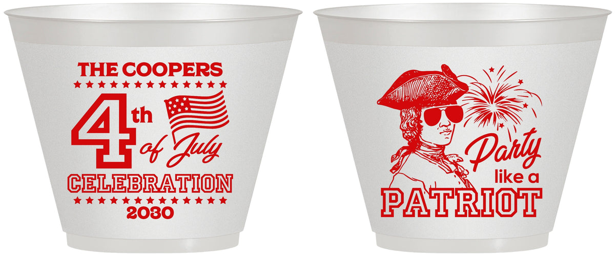 Custom 4th Of July 9 oz Wine Frosted Cups - Patriot | 220038