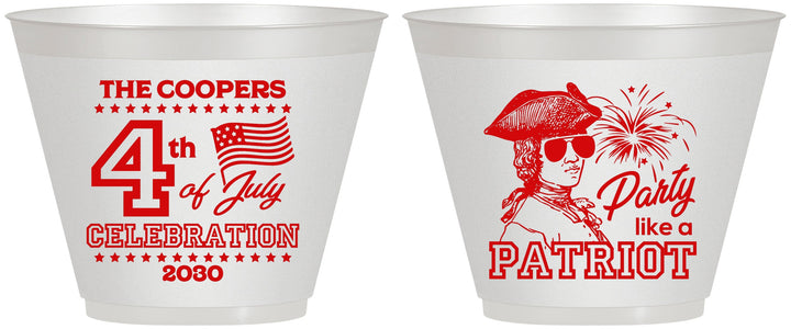 Custom 4th Of July 9 oz Wine Frosted Cups - Patriot | 220038