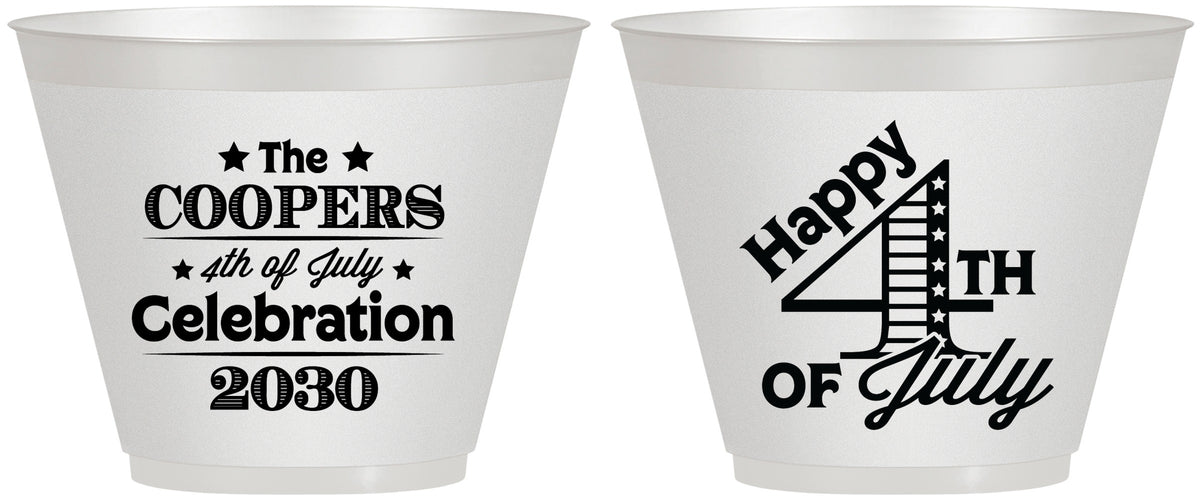 Custom 4th Of July 9 oz Wine Frosted Cups - Independence Day | 220040