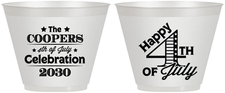 Custom 4th Of July 9 oz Wine Frosted Cups - Independence Day | 220040