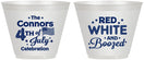 Custom 4th Of July 9 oz Wine Frosted Cups - Red White Booze | 220045
