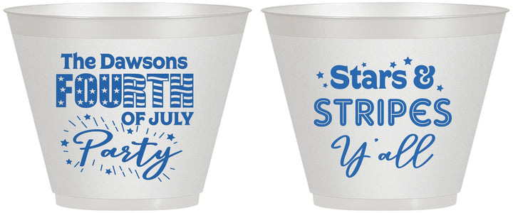 Custom 4th Of July 9 oz Wine Frosted Cups - Stars Stripes | 220047