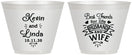 Custom Wedding 9 oz Wine Frosted Cups - Best Friends | 221