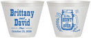 Custom Wedding 9 oz Wine Frosted Cups - The Hunt Is Over Mason Jar | 223