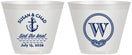 Custom Wedding 9 oz Wine Frosted Cups - Monogram Nautical | 226