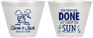 Custom Wedding 9 oz Wine Frosted Cups - Vows Are Done Cruise | 229