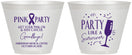 Custom Awareness 9 oz Wine Frosted Cups - Pink Party | 230000