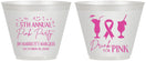 Custom Awareness 9 oz Wine Frosted Cups - Drink For Pink | 230001