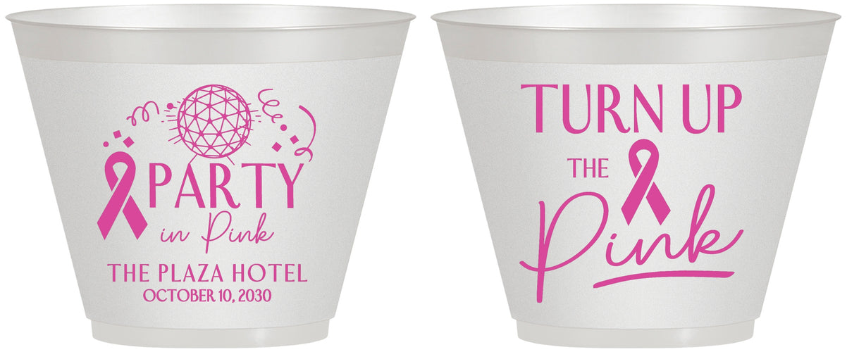 Custom Awareness 9 oz Wine Frosted Cups - Party In Pink | 230002