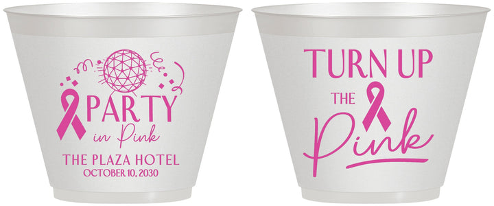 Custom Awareness 9 oz Wine Frosted Cups - Party In Pink | 230002