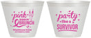 Custom Awareness 9 oz Wine Frosted Cups - Party Like A Survivor | 230005
